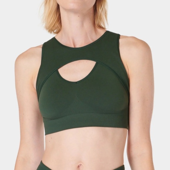 Sweaty Betty seamless plunge Black Sports Bra - Picture 5 of 6